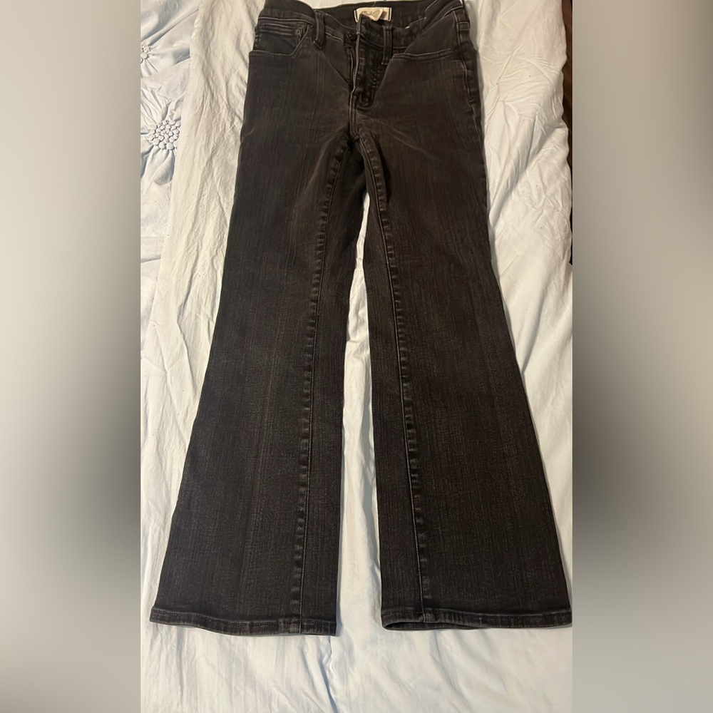 Mother Mid Rise Kick Out Jeans Black Size 25